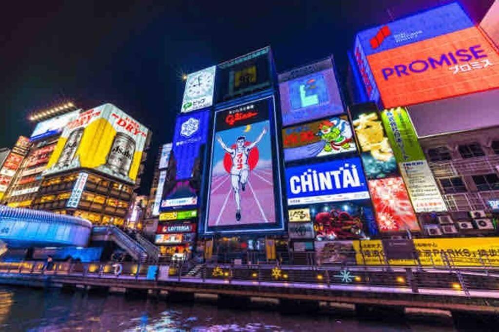 ー 8Greige ー 2Min Dotonbori Namba Kuromon Osaka Usj Wifi Unlimited Apartment Exterior photo